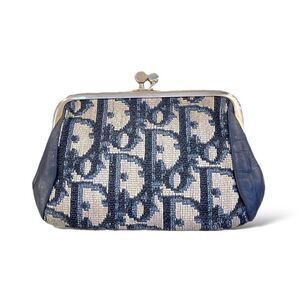 ❤️SOLD❤️ CHRISTIAN DIOR Classic Blue Diorissimo RARE Vintage KissLock Coin Purse